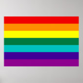 7 Stripes Rainbow Gay Pride Flag Poster (Vorne)
