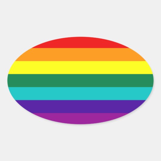 7 Stripes Rainbow Gay Pride Flag Sticker (Vorderseite)