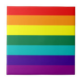 7 Stripes Rainbow Gay Pride Flag Tile Fliese (Vorderseite)