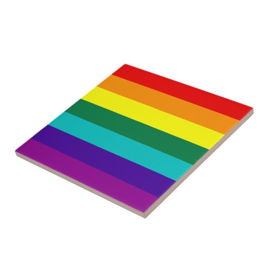 7 Stripes Rainbow Gay Pride Flag Tile Fliese (Seite)