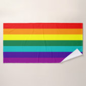 7 Stripes Rainbow Pride Flag Badehandtuch (Badehandtuch)