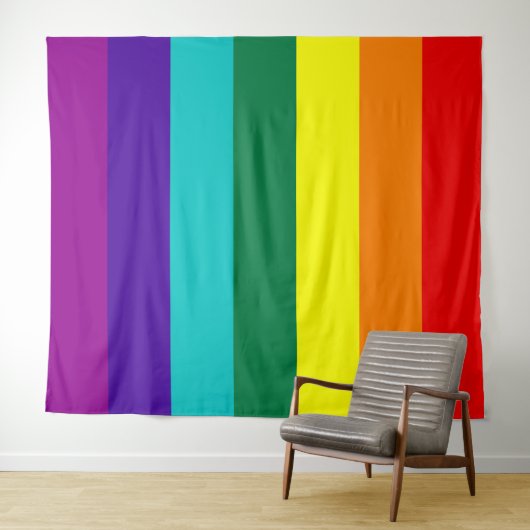 7 Stripes Rainbow Pride Flag Wandteppich (Beispiel (Horizontal))