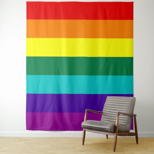 7 Stripes Rainbow Pride Flag Wandteppich (Beispiel)
