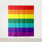 7 Stripes Rainbow Pride Flag Wandteppich (Vorderseite)