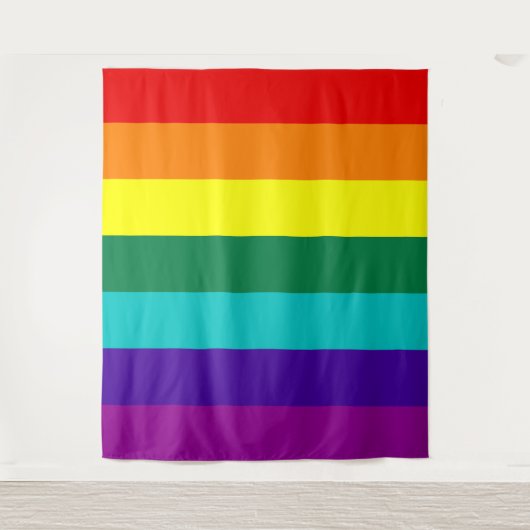 7 Stripes Rainbow Pride Flag Wandteppich (Vorderseite)