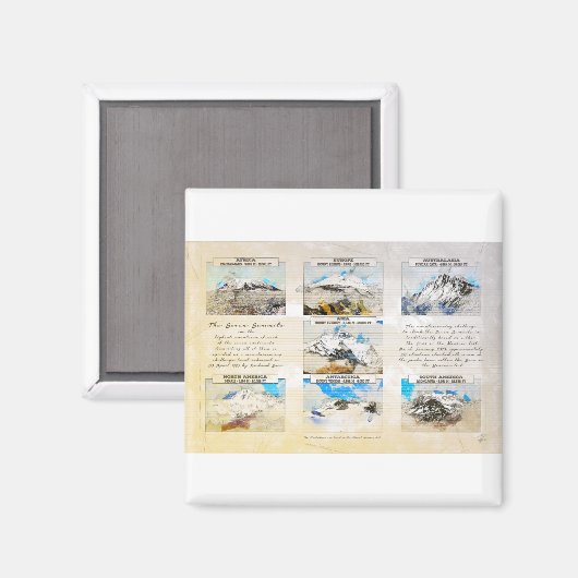 7 Summits Magnet (Vorderseite/Rückseite)
