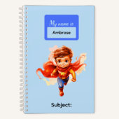 7 Superhelden Kinder Jungen Schreibwaren Schüler Notizblock (Vorderseite)