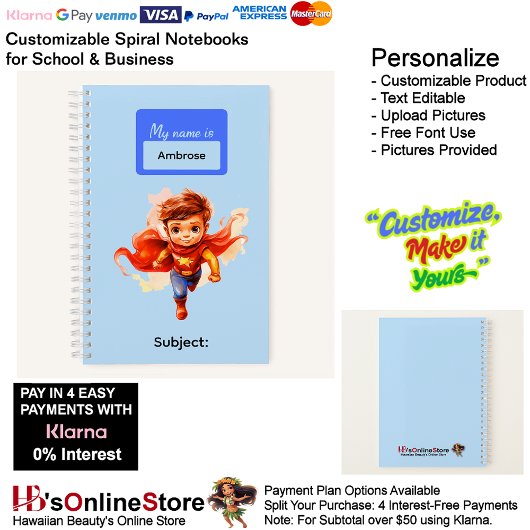 7 Superhelden Kinder Jungen Schreibwaren Schüler Notizblock