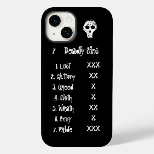 7 T - Shirt Tote Sins Case-Mate iPhone Hülle (Rückseite)