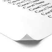 7 Tabelle | Elegante moderne Hochzeitssitzkarte Poster (Ecke)