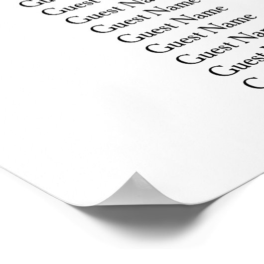 7 Tabelle | Elegante moderne Hochzeitssitzkarte Poster (Ecke)