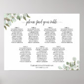 7 Tabelle Rustikale Eukalyptus-Hochzeitstabelle Poster (Vorne)