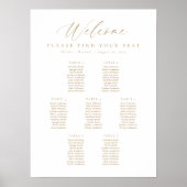 7 Tabellen - Übersicht über die Sitzplätze Poster (Vorne)