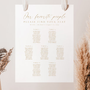 7 Tabellen Unsere Lieblings-Sitzkarte Poster