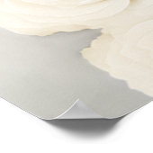 7 Tafelweiße Rose elegantes Hochzeitsdiagramm Poster (Ecke)