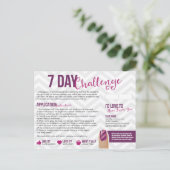 7 Tage Challenge Beispielkarten Postkarten (Stehend Vorderseite)