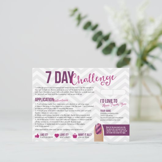 7 Tage Challenge Beispielkarten Postkarten (Stehend Vorderseite)