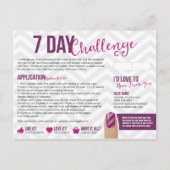 7 Tage Challenge Beispielkarten Postkarten (Vorderseite)