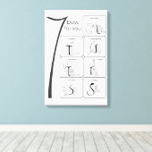 7 Tage für Sie Leinwanddruck (Insitu (Holzboden))