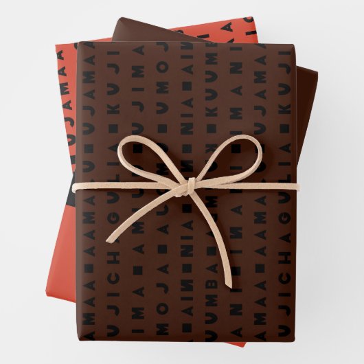 7 TAGE KWANZA GESCHENKPAPIER SET (Beispiel)