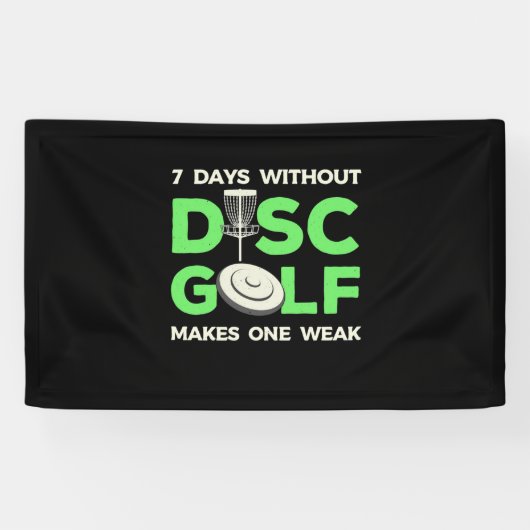 7 Tage ohne FestplattenGolf Banner (Horizontal)