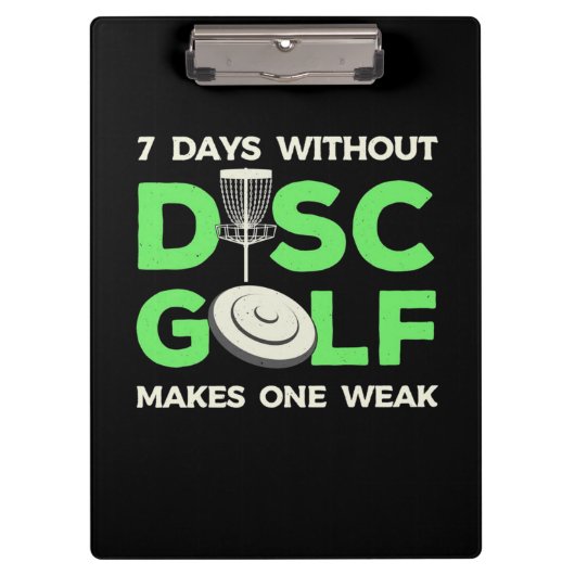 7 Tage ohne FestplattenGolf Klemmbrett (Vorderseite)