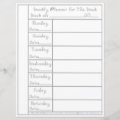 7 Tage Silver Fabric Schriftart Weekly Planner Sta (Vorderseite)