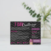 7 Tagherausforderungs-Beispielkarten-Postkarten Postkarte (Stehend Vorderseite)
