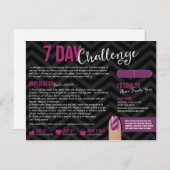 7 Tagherausforderungs-Beispielkarten-Postkarten Postkarte (Vorne/Hinten)
