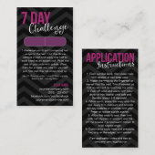 7 Tagherausforderungs-Beispielkarten-Visitenkarten Visitenkarte (Vorne/Hinten)