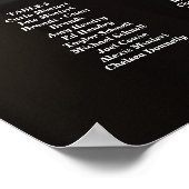 7 Tische elegant Foto Hochzeitskarte Poster (Ecke)