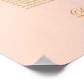 7 Tische rot Rosa einfache Hochzeitsstiftung Poster (Ecke)