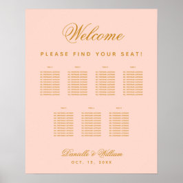 7 Tische rot Rosa einfache Hochzeitsstiftung Poster