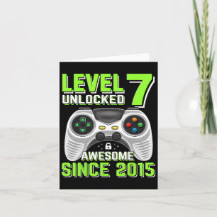 7 Unlocks Phantastisch 2015 Videospiel 7. Geburtst Karte