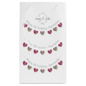 7. Wolle Herz Hochzeit Jubiläum kleine Geschenktas Geschenktüte (Rückseite)