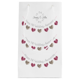 7. Wolle Herz Hochzeit Jubiläum kleine Geschenktas Geschenktüte