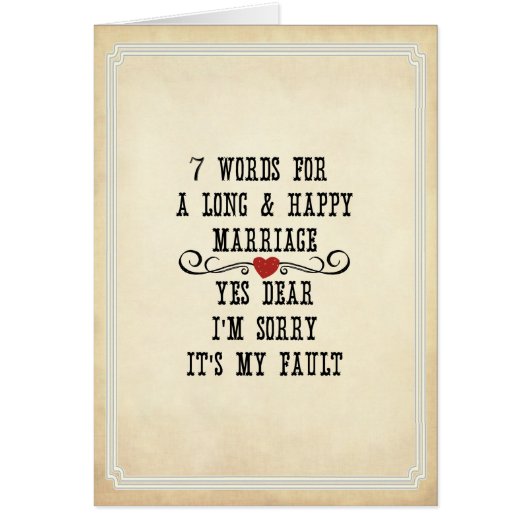 7 Worte für eine lange und glückliche Ehe (Vorne)