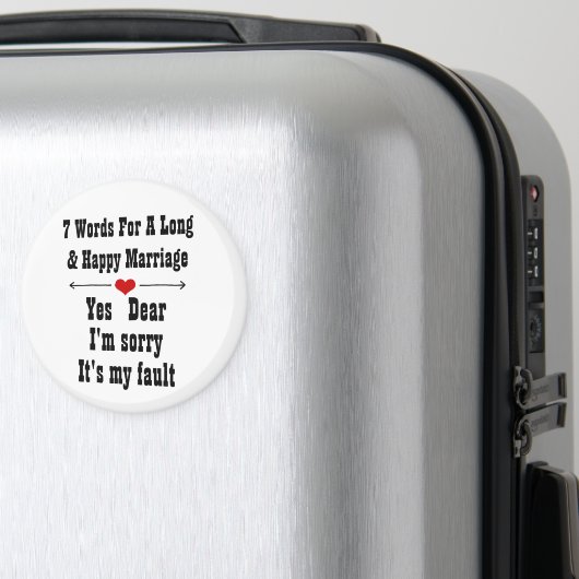 7 Worte für eine lange und glückliche Ehe Magnet (In Situ (Gepäck))