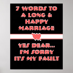 7 Worte für eine lange und glückliche Ehe - Poster