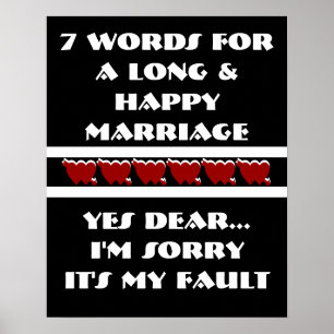 7 Worte für eine lange und glückliche Ehe - Poster
