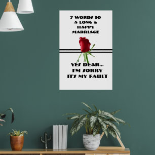 7 Worte für eine lange und glückliche Ehe - Poster