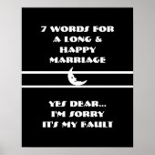 7 Worte Für Eine Lange Und Glückliche Ehe - Poster (Vorne)