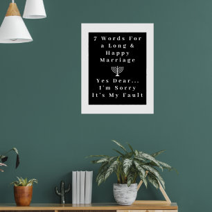 7 Worte für eine lange und glückliche Ehe - Poster