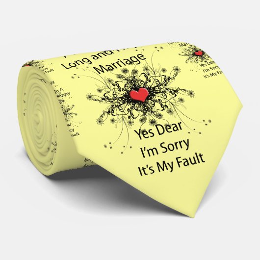 7 Worte zu einer langen Ehe Krawatte (Gerollt)