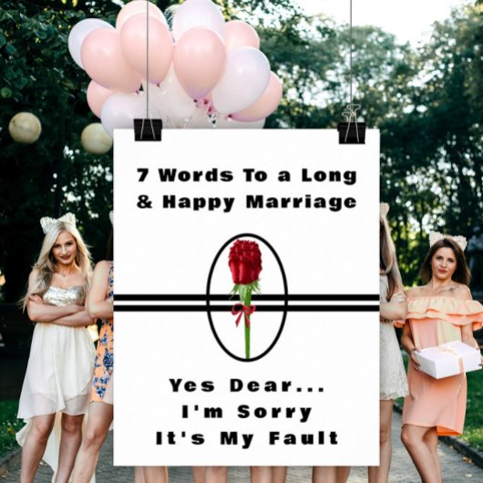 7 Worte zu einer langen und glücklichen Ehe - Post Poster