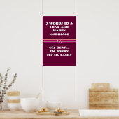 7 Worte zu einer langen und glücklichen Ehe - Post Poster (Küche)