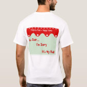 7 Wörter = glücklicher Honig T-Shirt (Rückseite)