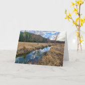 7"x5" Faltkarte | Creek Reflection 12 Karte (Gelbe Blume)