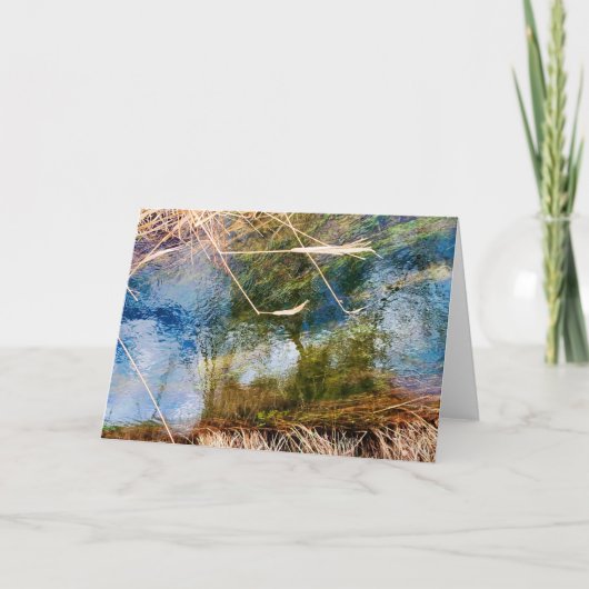 7"x5" Faltkarte | Creek Reflection 8 v2 Karte (Vorderseite)