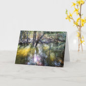 7"x5" Faltkarte | Ein Spaziergang an der Bucht Karte (Gelbe Blume)